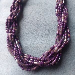 Elegant Purple Beaded Necklace
